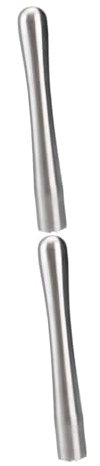 Garneck 2 Stück Ergonomische Eisstäbchen Aus Edelstahl Für Bars Partys Zerkleinerter Wein Zitrone Sektquirl 18 5 cm Silber