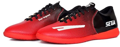Sega Aston Astro Turf Boots Artificial Grass Football Trainers Unisex (Red, UK Footwear Size System, Adult, Men, Numeric, Medium, 10)