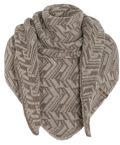 Knit Factory - Josh Trekantssjal - Marron/Iced Clay - 200x70 cm