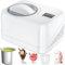 Gelatiera con Compressore 1L, Autorefrigerante Gelatiera per Gelato Professionale, Macchine Gelato con Ciotola Estraibile in Alluminio/Ricettario/Spatola/Tazze Graduate