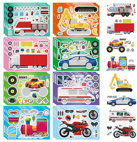 Vehicle Stickers for Kids, Make Your Own Vehicle Stickers for Toddlers