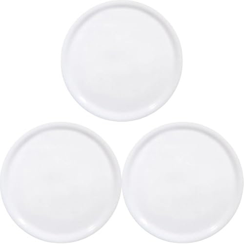 HENDI Plato de pizza redondo, plato para servir pizza, porcelana, motivo: unicolor, apto para el microondas y el lavavajillas, ⌀280 mm, blanco (Paquete de 3)