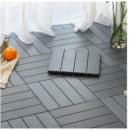 PP Dalle Terrasse Exterieur, Revêtement de Sol Extérieur avec Système de Grille de Drainage Faciles à Poser Antidérapant pour Patio Balcon Jardin Balcon 30 X 30 cm B 22pcs
