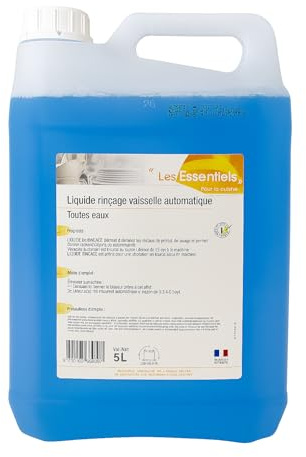 Liquide de Rinçage Acide 5L pour Lave-Vaisselle – Brillance Éclatante – Spécial Eau Dure – Usage Professionnel – Élimine Traces et Voile Blanc – Séchage Rapide Vaisselle
