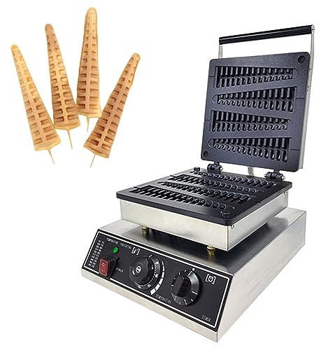 Waffle Maker Machine - 4 Tree Shape Waffle Makers, Non-Stick Surface, 0-300℃ Temperature Range, Ideal for Home, Schools, and Catering (Milk Tea Shops)