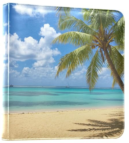 Reiacy Album fotografico grande autoadesivo – Hawaiian Beach Sunshine DIY libro dei ricordi in pelle – raccoglitore ad anelli ricaricabile con 20 fogli per foto da 15 x 10 cm, 17 x 12 cm, per viaggi e