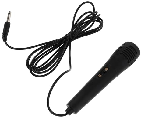CVUTOVO Microfono Dinamico Cablato 6.35mm per Palco e Amplificatore | Ys-102, Costruzione Stabile in Metallo e Plastica, Riduzione del Rumore, Nero per Professionisti