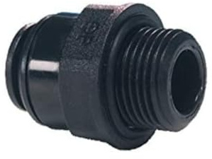 Metric John Guest, Speedfit Straight Adaptor 12mm Tube OD x 1/2 BSPT Thread