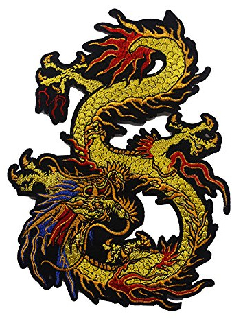 Aufnäher mit Drachen-Motiv, Stickerei, Dekoration, Spitze, Stoff, Aufnäher, Nähzubehör, 1 Stück