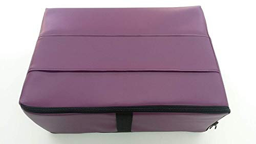 Reise Matratzenauflage für Flugreisen als Handgepäck aus Viscoschaum mit Tasche Kunstleder (Frottee blau, Orchidee)