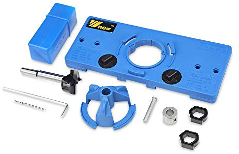 ArtisanShow Hole Puncher Locator Opener Door Cabinets DIY Tool Jig Drilling Guide Concealed Hinge Drilling Jig Hole Locator Cabinet Door Installation Hinges Woodworking DIY Tools Gift for Carpenter