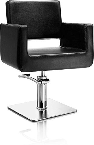 Xanitalia Pro Hair King Base Square Frisörstol, Svart - 5470 Gr, svart