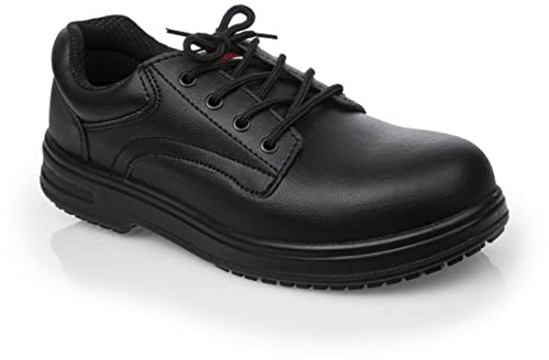 Slipbuster Footwear BB497-46 Basic Safety Shoe with Toe Cap, SRC, Size 46, Black