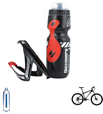 Leakproof Bike Water Bottle Cage with 650ml Bottle - Reliable Cycling Water Bottle Holder Set for Road & Mountain Bikes
