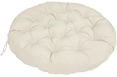 ZTGL Papasansessel Kissen Wasserdicht, Polster Bodenkissen für Schwenksessel, Rund Papasan Sessel 40-180cm, Indoor & Outdoor Polyrattan Sessel Kissen,Grau,170x120cm