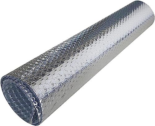 DECAKE Aluminiumfolien-Isolierfolie, Aluminiumfolien-Isolierrolle, feuchtigkeitsbeständige Folienmembran, Dampfsperre und wasserdichte Reflektor-Blasenfolie, für Autowand, Dachboden, Dach