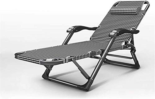 Liegestühle Liegestühle Liegend/Flachliegend Gartenbüro Campingstuhl Strand Sonnenliege Poolsessel Schwarzgrau Wetterfester Textoline-Stoff (Farbe: + schwarzes Wattepad) (Silberschwarzes Git