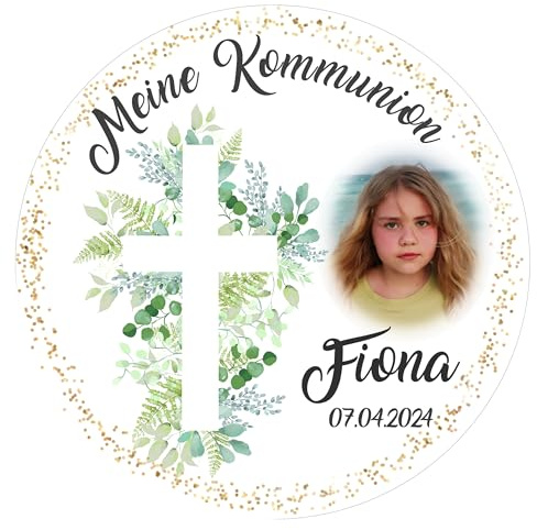 Topper Tortenaufleger Kommunion, Konfirmation oder Firmung (Fondantpapier, Dekorpapier Plus oder Oblate)