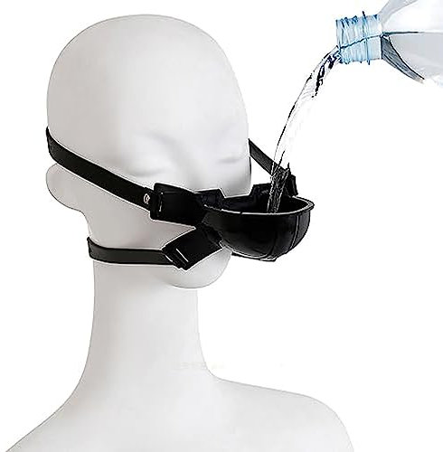 JINGHUA3 Bouche Gag Urinoir Pisse Entonnoir Bouche Ouverte Gag BDSM Gode Gag Bouche Gag Bondage Contraintes Ensemble Esclave Extrême Fétiche Bouche Plug Gag SM Érotique Sex Toy (Rouge) (Color : Schwa