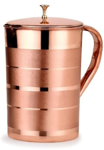 Generic Jewellary Hub Pichet à eau en cuivre pur finition martelée (cuivre, 1,0 litre), CP004A