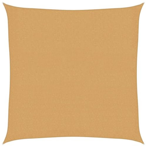 vidaXL Vela Parasole 160 g/m² Quadrata Sabbia 2,5x2,5 m in HDPE, Vela ombreggiante, Ombra da Patio, tettoia ombreggiante, Vela da Giardino, tettoia