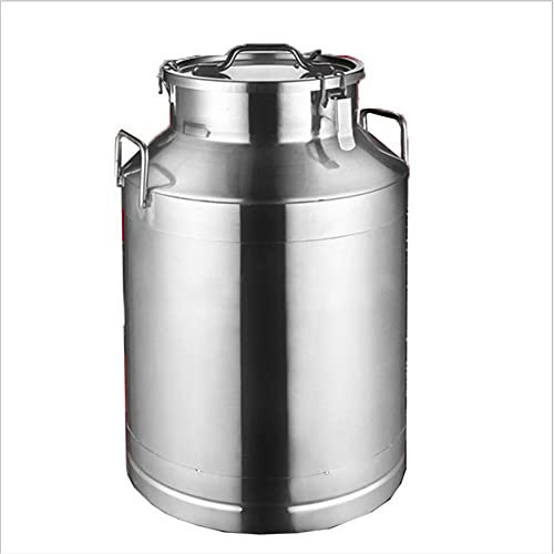 Generisch Fermenter, Milcheimer aus Edelstahl 304, 15 l/20 l/25 l/30 l/35 l/40 l/50 l/60 l, Transporttank für Weinflaschen mit silikonversiegeltem Deckel, 50 l