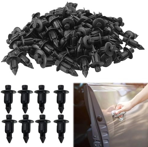 Rivetti Plastica, 50 Pezzi Rivetti In Plastica per Auto per Moto da 6 mm, Clip di Rivet Moto Carenatura Trim Pannello di Fissaggio, Finiture per Carrozzeria