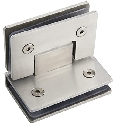 Charnières Clip en verre, pince à verre, charnière de porte de salle de bain, charnières pivotantes, charnière de porte en verre à 90 degrés en acier inoxydable 304, clip de fixation en verre, charniè