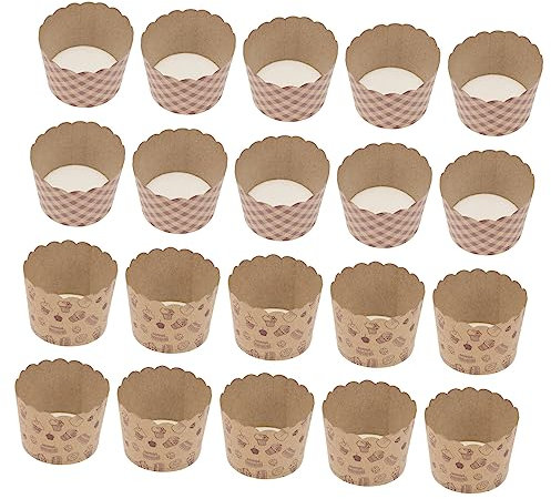 Cabilock 100 Vasos De Papel Kraft Decorativos y Resistentes a Altas Temperaturas Ideales Para Hornear Pasteles y Dulces