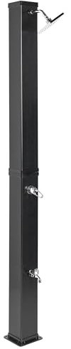 Modern Utedusch Blandare för Trädgård PVC Solcellsdriven Svart Yaracuy