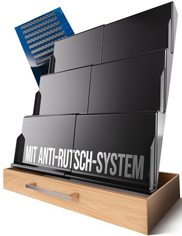 LAEVU Gewürzregal Schublade mit Anti-Rutsch-System | Verstellbarer Gewürzeinsatz für Küchenschubladen | Gewürz Organizer Schublade für mehr Ordnung beim Kochen