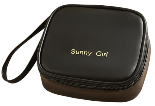 Bolsa para compresas sanitarias, bolsa de almacenamiento de servilletas sanitarias, bolsa portátil para períodos, con cremallera, de piel sintética, para almohadillas femeninas, para viajes