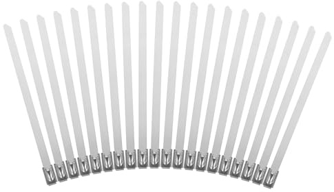 Holibanna 100 piezas Bridas Metal Autobloqueo Acero Inoxidable para Cables y Escapes Resistente Corrosión Uso Industrial Doméstico