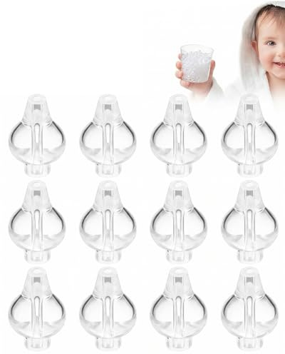 HAPZUR Punte Siringa Nasale 12 Pezzi, in Silicone Morbido per Bambini. Ugelli Riutilizzabili per Lavaggio Nasale Delicato Efficace.