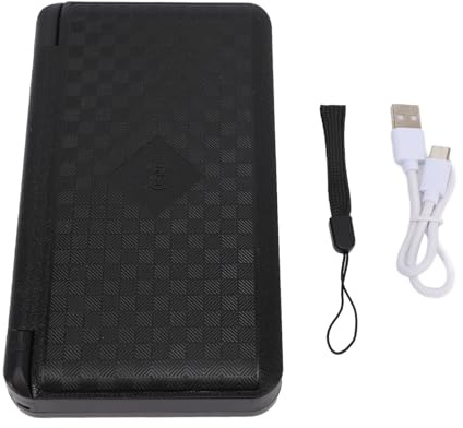 Odorkle Solar Power Bank 10000mAh UPS Portatile con 3 Pannelli Pieghevoli Uscita USB C a Ricarica Rapida per Emergenza in Campeggio