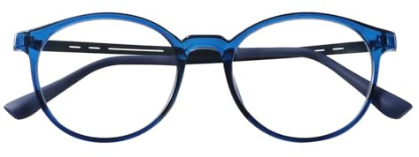 UVTQSSP Ultraleichte Lesebrille aus TR90 Vollrandmodell Blaulichtfilter Computerbrille Blaulichtfilter für Damen und Herren mit runden Lesebrillen