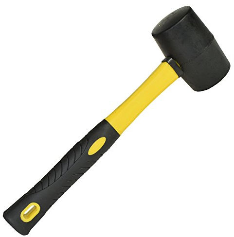 16oz Black maillet caoutchouc anti-trace marteau avec manche fibre l'arbre