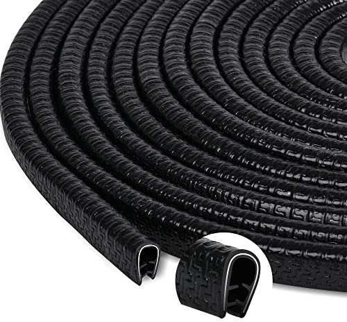 Car Door Edge Guard Protector Strips U Shape Rubber Door Seal Trim for Car Mental Edges Boat, Grip Range 1.0mm to 2.5mm (5m)