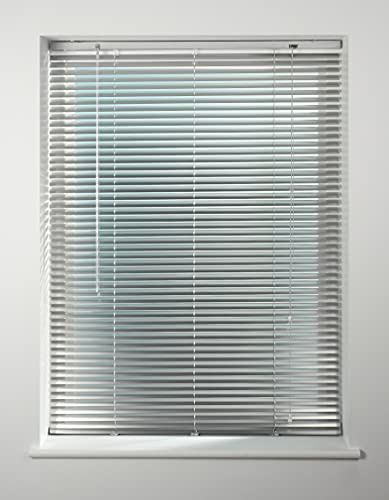 Aluminium Venetian Blind, Silver, Long Drop 210cm - (135 cm Wide)