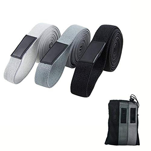 NC Lot de 3 bandes élastiques de résistance en tissu pour la maison, le fitness, les tractions, les hanches, les exercices de yoga, la gym, l'entraînement