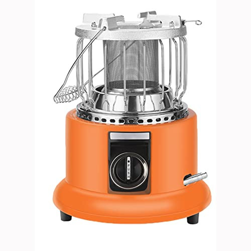 SANJIANG Poele à Gaz Infrarouge Chauffe-Patio ExtéRieur Gaz Naturel Radiateur Portatif 2 Modes Appareil De Chauffage,Orange-A