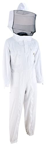 Imkado Imkeranzug, Schutzbekleidung für Imker, schützt vor Bienenstichen (XS, Schleier: Rundschleier)