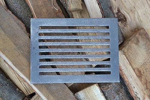 SEZAM 19 x 14 cm, rejilla de hierro fundido para horno, rejilla para cenizas de diferentes diámetros, rejilla para chimenea, rejilla para estufa, rejilla para horno, chimenea, piezas de repuesto