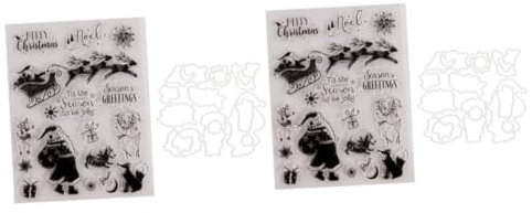 DIYEAH 2st Silikon-siegelstempel Bilderrahmen Briefmarken Geschenketikett Klarer Stempel Stanzformen Etiketten Für Silikonstempel Fotoalbum Einstellen