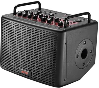 Jemora Altoparlante per chitarra acustica da 40 W Amplificatore per chitarra elettrica portatile ricaricabile Jack OTG/Type-C Riverbero Chorus Delay Microfono per chitarra Interfacce a doppio canale d