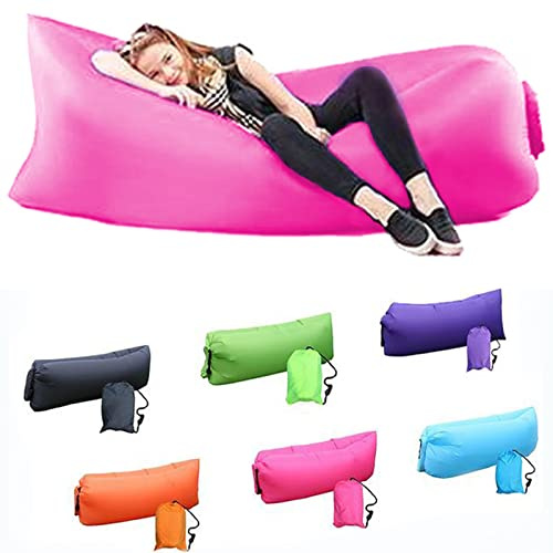 DERJLY Aufblasbares Luftsofa, Luftsofa mit Tragetasche, Tragbares Wasserdichtes Aufblasbare, Air Lounger, für Garten, Seeufer, Strand, Camping und Musikfestivals