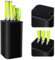 Porte Couteaux Noir sans Couteaux, Blocs Couteaux Vides de Cuisine, pour 21 Kitchen Couteaux de Toutes Sortes, Universel Porte-Couteaux, Support Couteau de Cuisine avec Lattes Flexibles