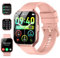 Smart Watch for Men Women (Answer/Make Call), 1.96 Smart Watches, IP68 Waterproof Fitness Tracker, 112+ Sport Modes, Pedometer, Heart Rate and Sleep Monitor, Smartwatch for Android iOS,Rose