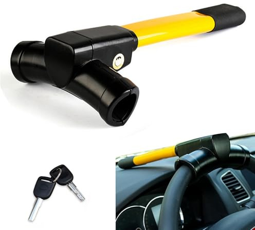 WJUSYH Fahrzeug-Lenkradschloss für VW Transporter T5 & T6/6.1, Lenkradkralle Lenkradklammer für Auto, Hohe Sichtbarkeit Lenkradkralle für Auto