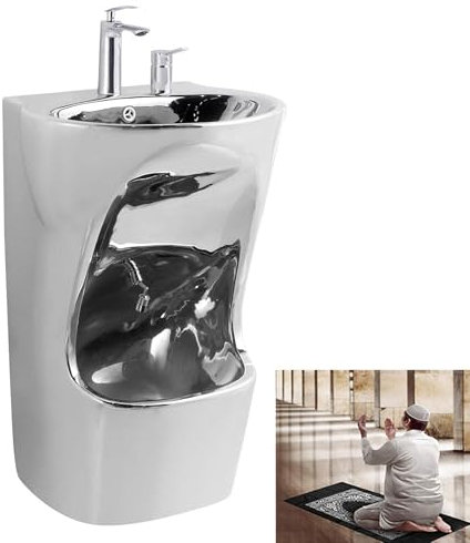 LBMED Lavabo para Abluciones,Lavabo con Revestimiento Vertical con Juego Completo Accesorios,Lavado Manos,Lavado Cara,Lavado Pies Y Suministros Adoración,Mantiene El Cuerpo Limpio,para Relajarse